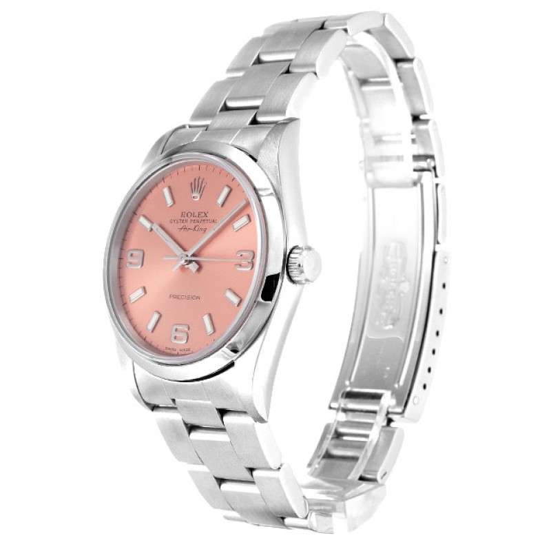 AAA UK Pink Quarter Arabic Dial Rolex Replica Air-King 14000-34 MM