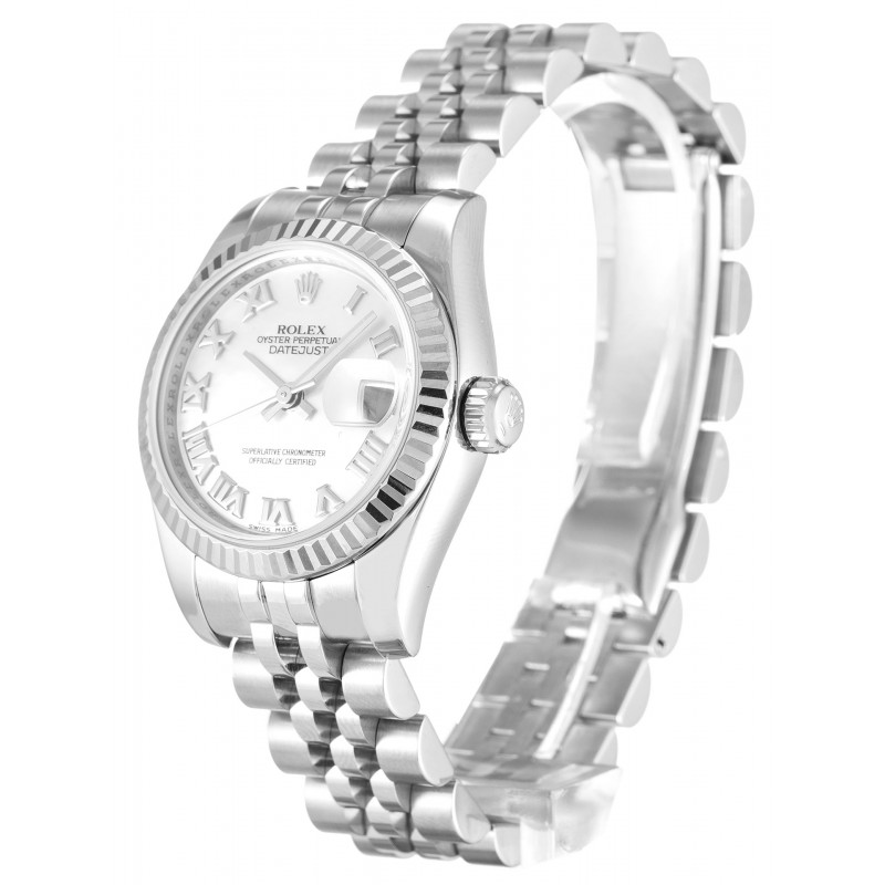 AAA UK Mother of Pearl - White Roman Numeral Dial 26 MM Rolex Replica Datejust Lady 179174-26 MM