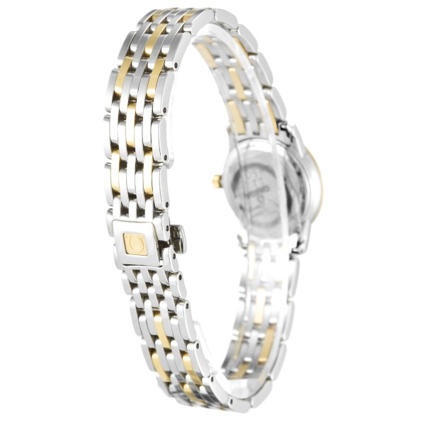 AAA UK Mother of Pearl - White Diamond Dial Omega Replica De Ville Prestige Ladies 4375.75.00-22 MM