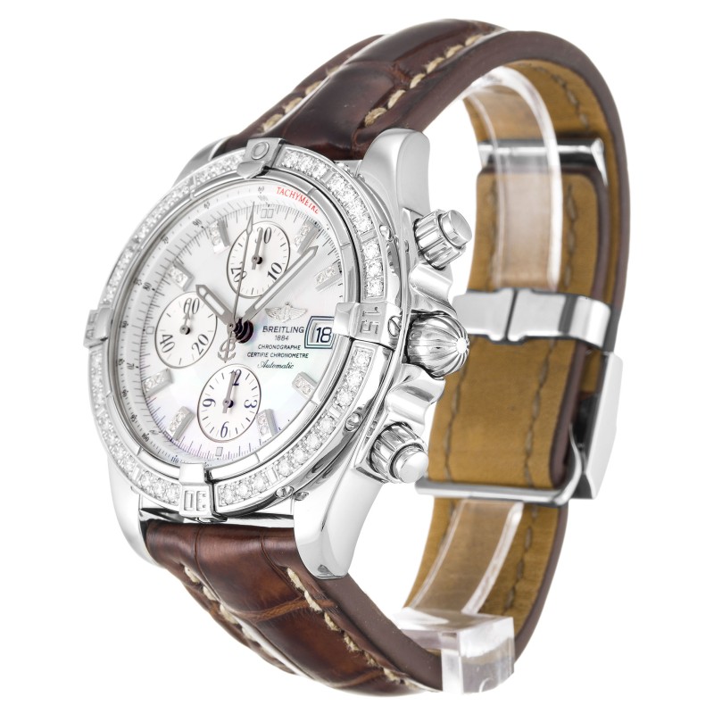 AAA UK Mother of Pearl - White Diamond Dial Breitling Replica Chronomat Evolution A13356-43.7 MM