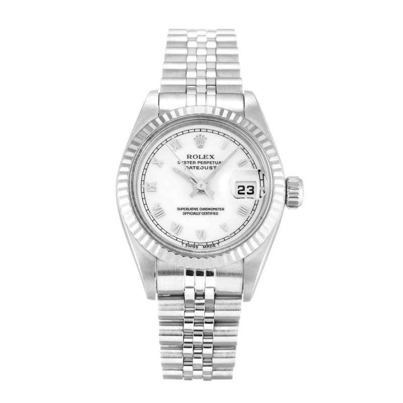 AAA UK White Roman Numeral Dial Rolex Replica Datejust Lady 69174-26 MM