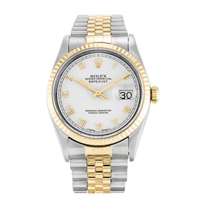 AAA UK White Roman Numeral Dial Rolex Replica Datejust 16233-36 MM