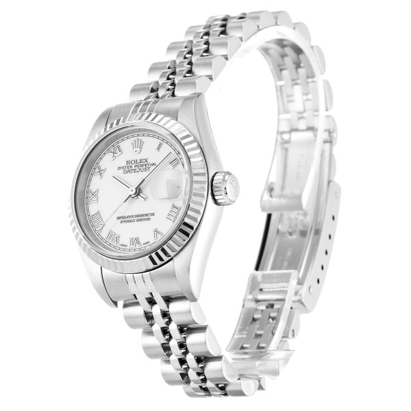 AAA UK White Roman Numeral Dial Rolex Replica Datejust Lady 79174-25 MM