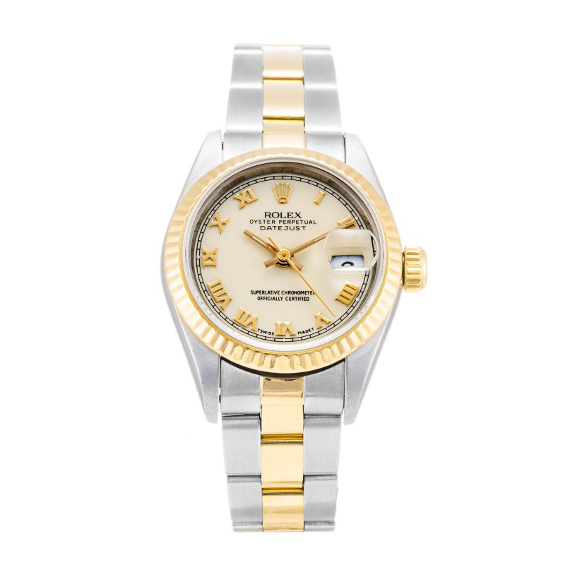 AAA UK Rolex Ivory Roman Numeral Dial Replica Datejust Lady 69173-26 MM