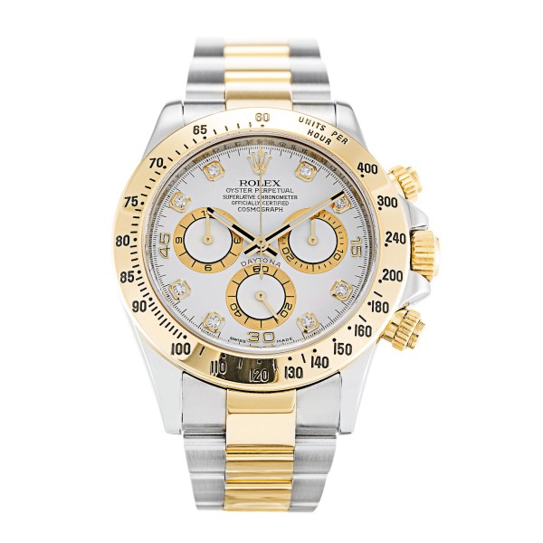 AAA UK White Diamond Dial Rolex Replica Daytona 116523-40 MM