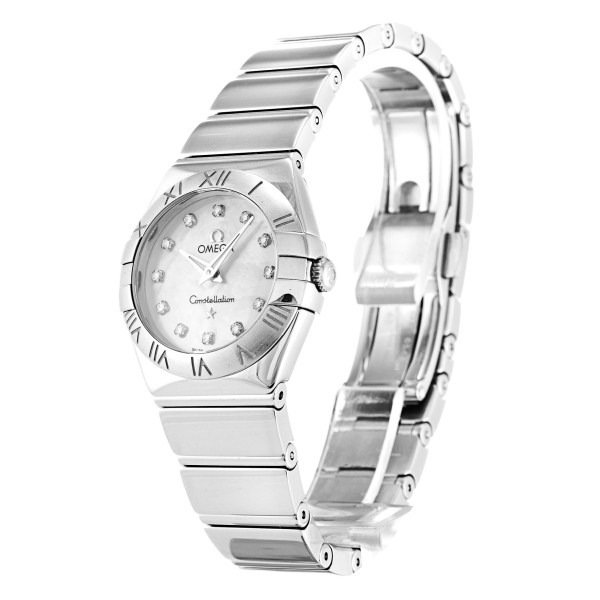 AAA UK Mother of Pearl - White Diamond Dial Omega Replica Constellation Mini 123.10.24.60.55.002-24 MM