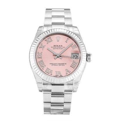 AAA UK Pink Roman Numeral Dial Rolex Replica Datejust Lady 178274-31 MM