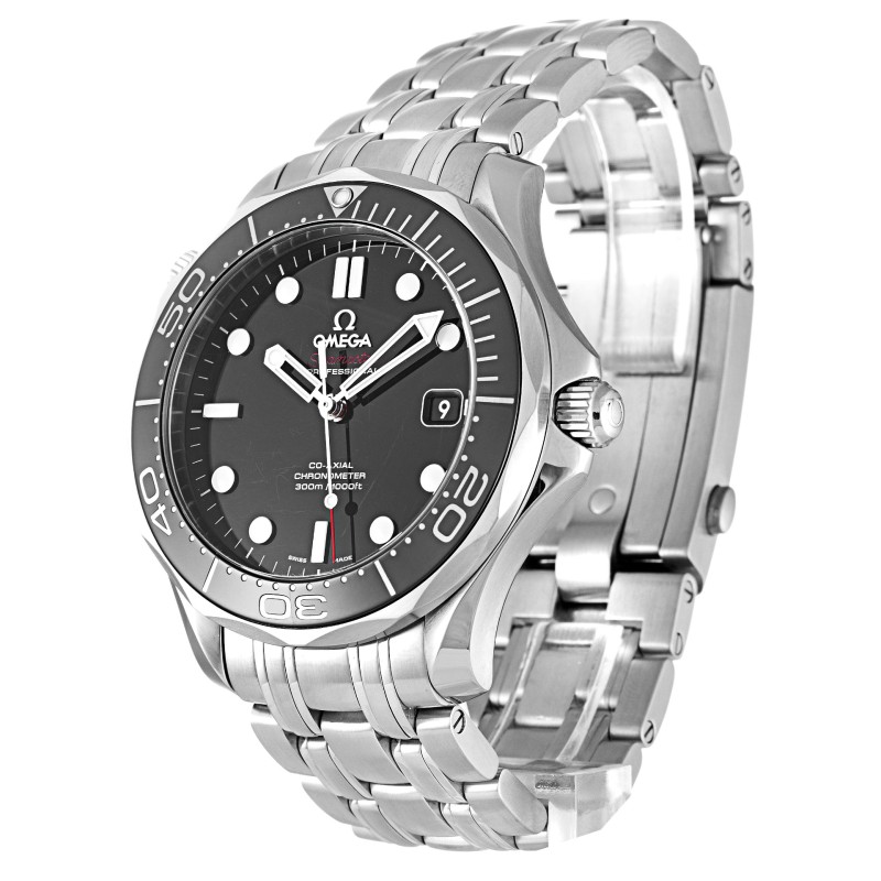 AAA UK Black Dial Omega Replica Seamaster 300m Co-Axial 212.30.41.20.01.003-41 MM